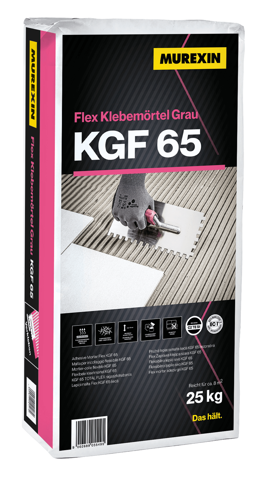 Flex-KLEBEMÖRTEL Grau KGF 65 Murexin 25Kg - Kleber für Fliesen bis 60X60cm Format