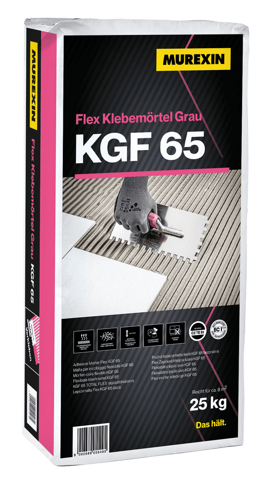 Flex-KLEBEMÖRTEL Grau KGF 65  Murexin 25Kg - Kleber für Fliesen bis 60X60cm Format