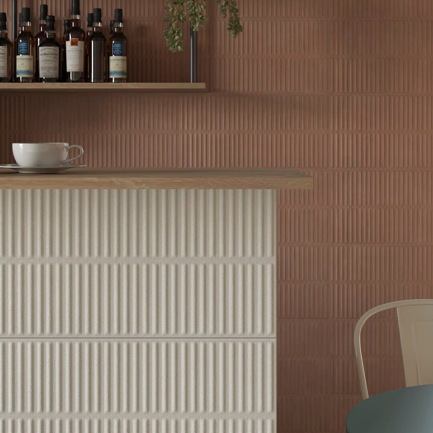 Serie Colorama - Kombination ruhige und strukturierte Fliesen Ceramica Bardelli