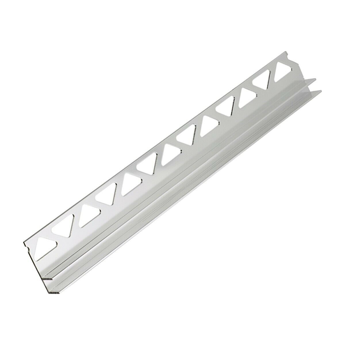 Glashalteprofil - Boden und Wand - Aqua-Glas 2.5m - Einbau unter der Fliesen