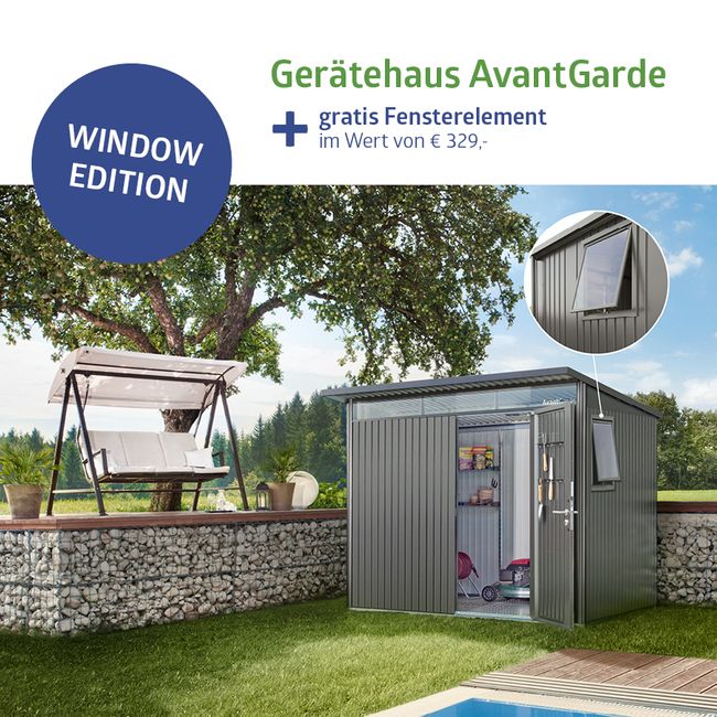 AvantGarde Pultdach-Gerätehaus in bester Qualität