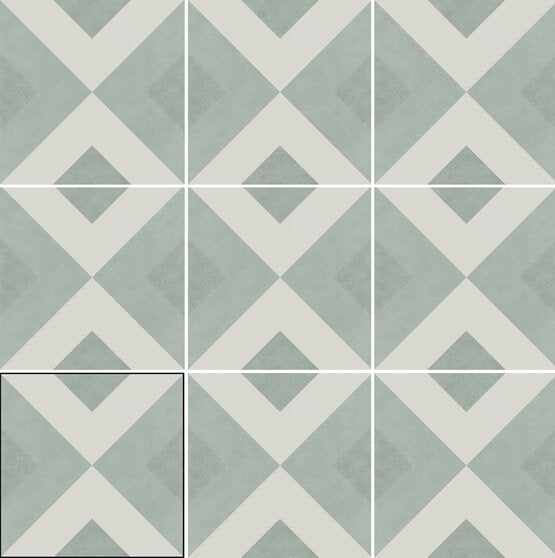 Brianna Enya und Nora Dekor-Fliesen von Carmen True Tiles Format 15X15cm