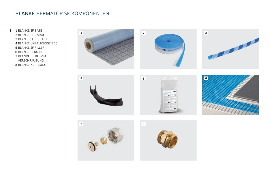 BLANKE PERMATOP SF - Modulares, dünnschichtiges Fußbodenheiz-System für Fliesen- und Natursteinbeläge