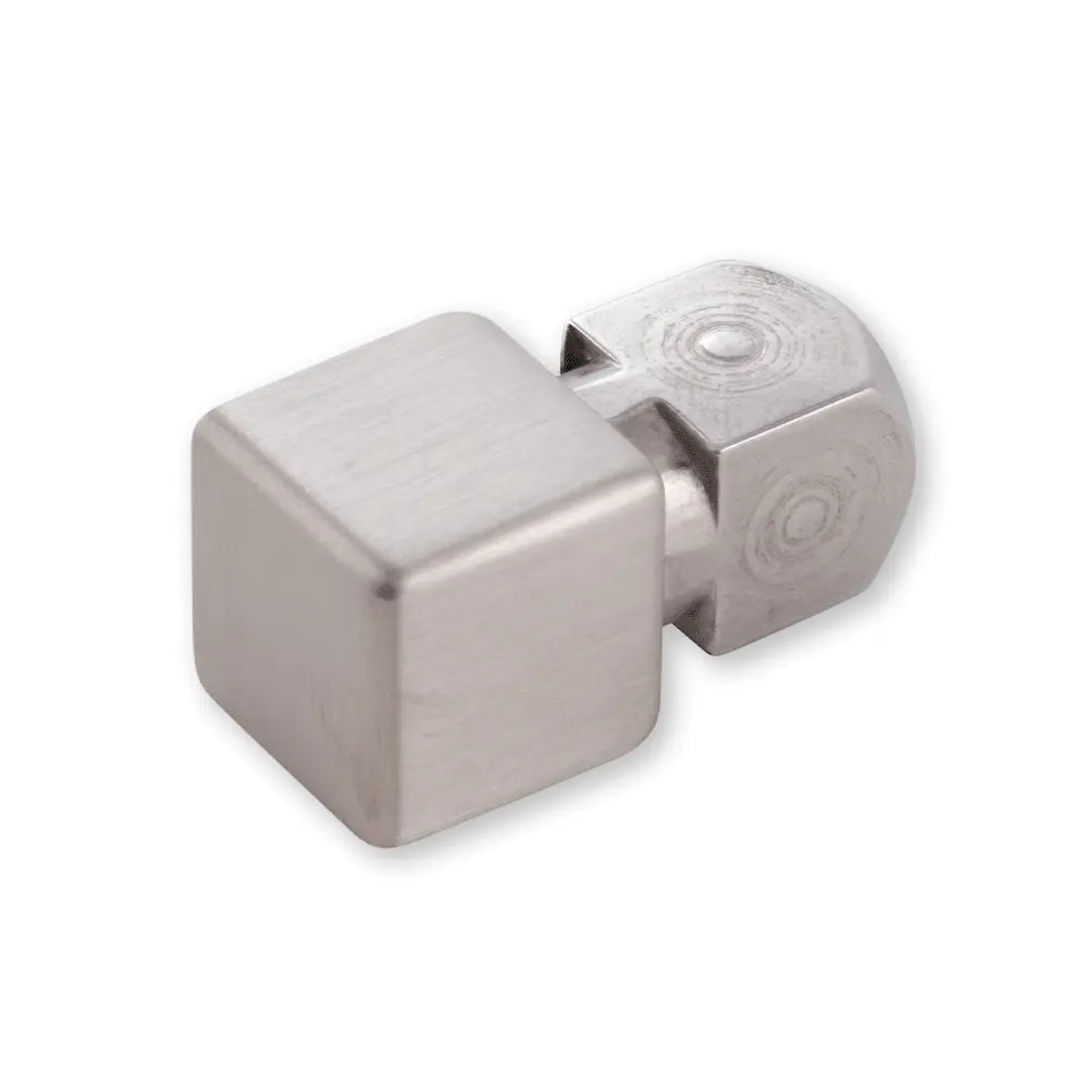 Eckverbinder - Abschlussschiene 4-eckig Edelstahl natur und gebürstet 2.5m - Quadratprofil