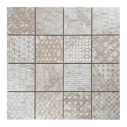 Mosaik Fliesen - Casa Tecnica beige 7,5x7,5cm Netz 30x30cm