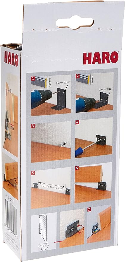 Clips für Stecksockelleisten HARO - 30 Stück inkl. Schrauben und Dübel