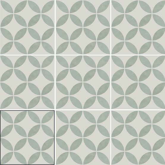 Brianna Enya und Nora Dekor-Fliesen von Carmen True Tiles Format 15X15cm
