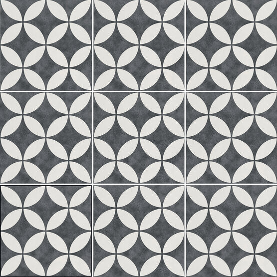 Brianna Enya und Nora Dekor-Fliesen von Carmen True Tiles Format 15X15cm