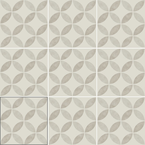 Brianna Enya und Nora Dekor-Fliesen von Carmen True Tiles Format 15X15cm