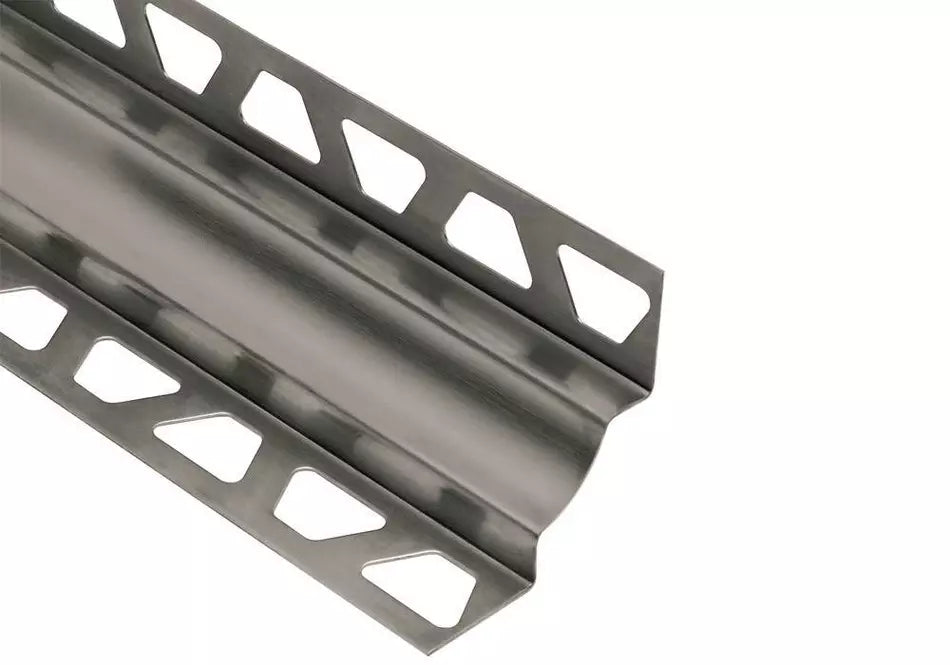 Angle end profile, shiny stainless steel 3m