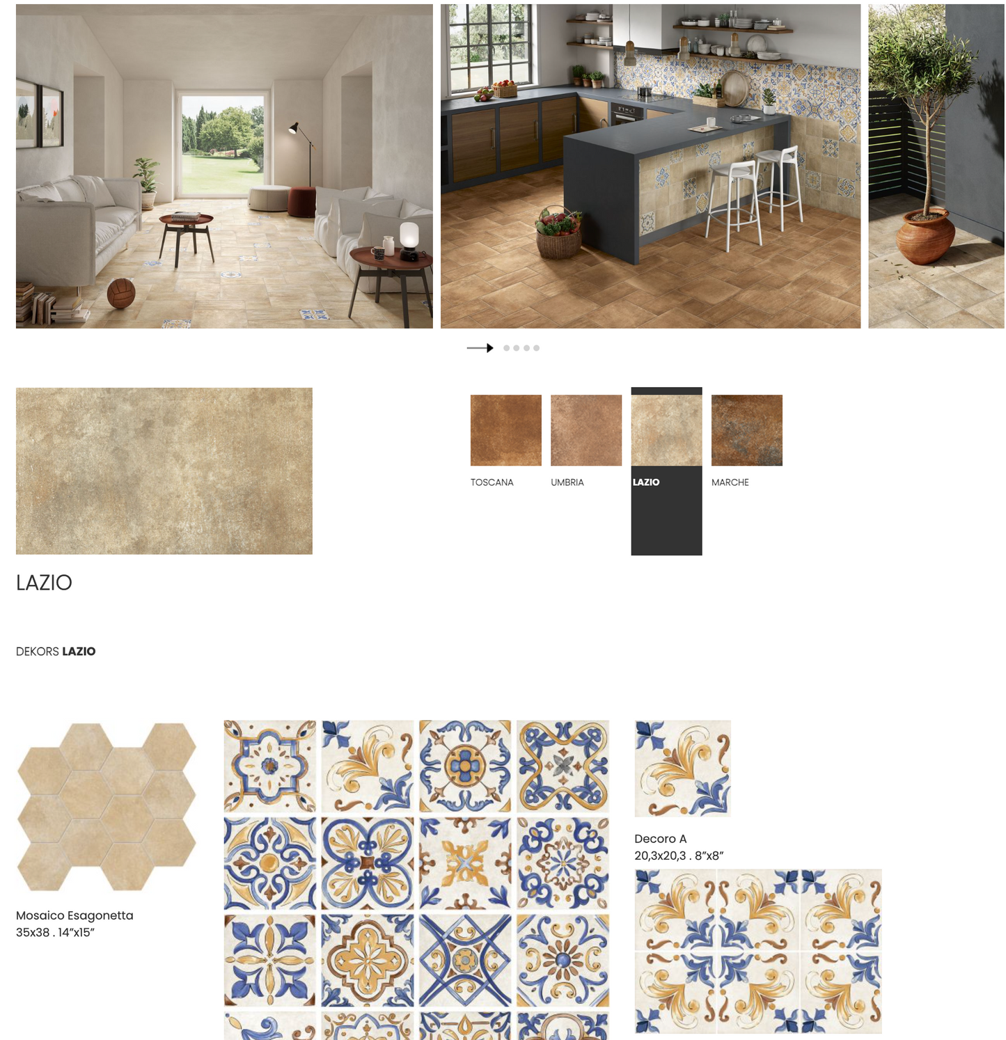 Terre Etrusche - Modulare Formate noble Optik in erdigen Farbtöne - Elios Ceramica
