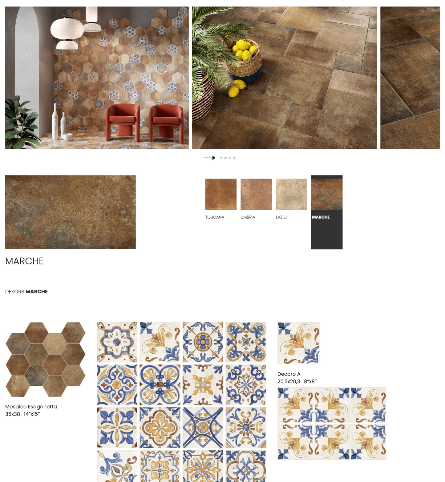 Terre Etrusche - Modulare Formate noble Optik in erdigen Farbtöne - Elios Ceramica