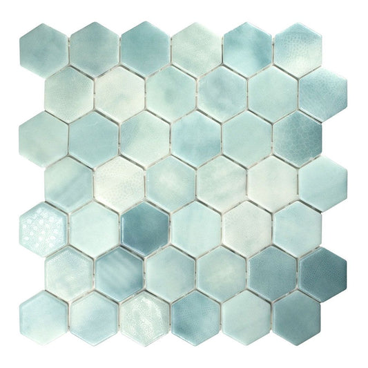 Mosaik Fliesen - Esagona Mare verde Netz 28,6x28,6cm