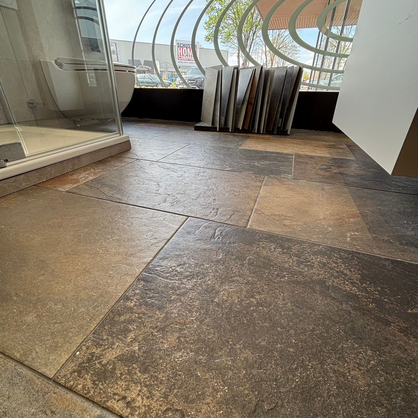 Slate Multicolor Bodenfliesen - Ausstellung Bad 2