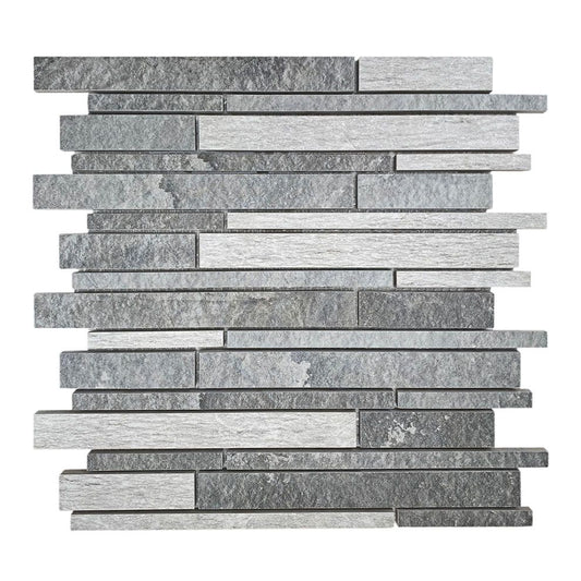 Mosaik Fliesen - Multi Ardesia antracite/bianco/grigio Netz 30x30cm