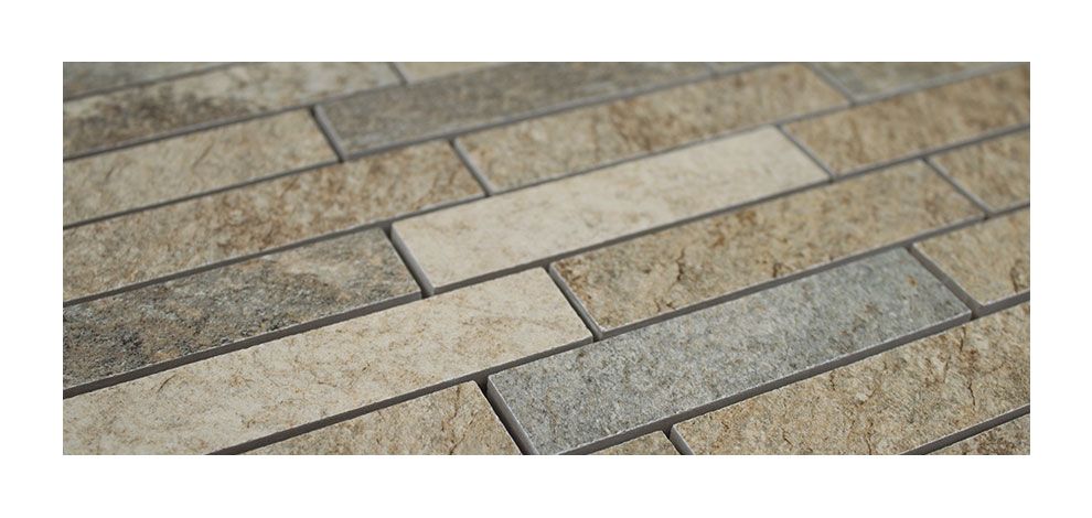 Mosaik Fliesen - Muro Ardesia Sand Netz 30x30cm