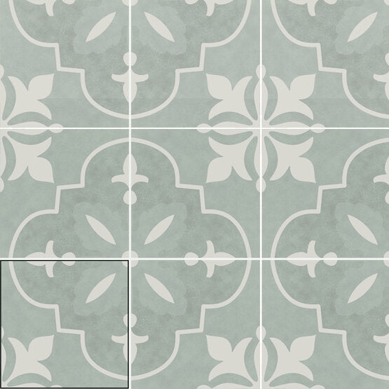 Brianna Enya und Nora Dekor-Fliesen von Carmen True Tiles Format 15X15cm