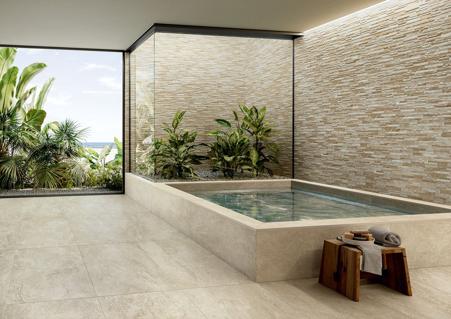 Thermae NovaBell Italien -Outdoor Platten für Außenbereich Treppen und  Pools