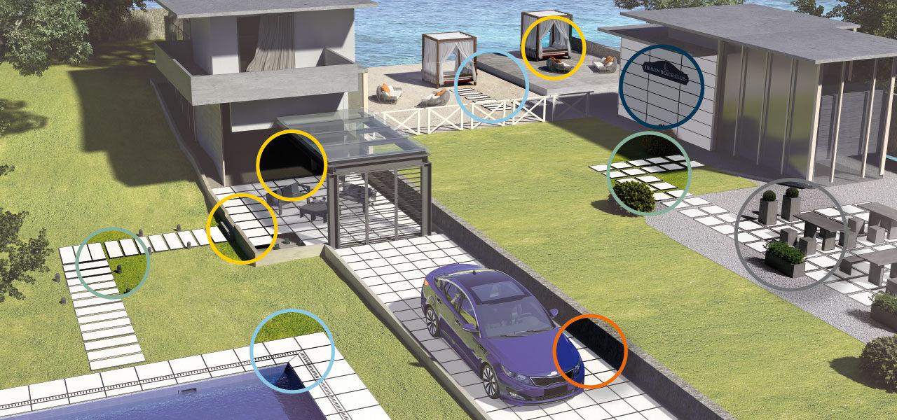 Thermae NovaBell Italien -Outdoor Platten für Außenbereich Treppen und  Pools