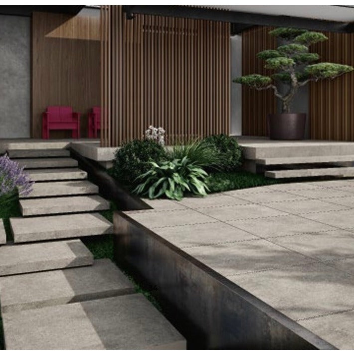 Novabell Feinsteinzeug Terrassenplatten 3 cm Stärke - Verlegen Sie direkt auf Splitt oder Teilverbunden