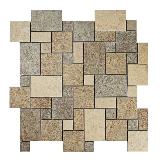 Mosaik Fliesen - Opus Ardesia Sand Netz 30x30cm