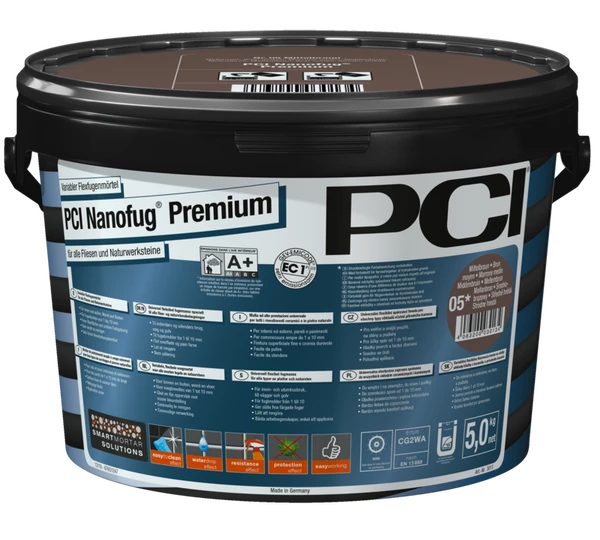 PCI Nanofug Premium - 5Kg Flexfugenmörtel für alle Fliesen und Natursteine