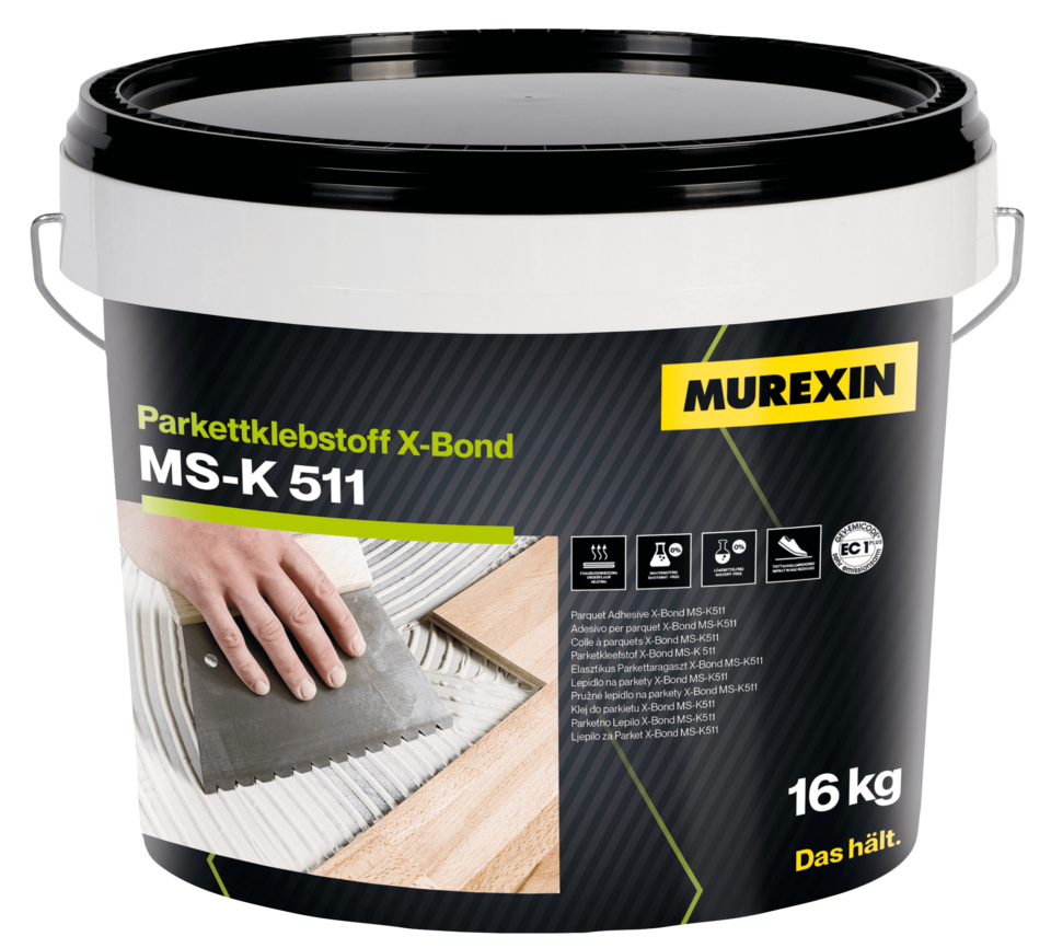 Parkettklebstoff Murexin X-Bond MS-K511 - trittschaldämmend und geruchsneutral- 16Kg