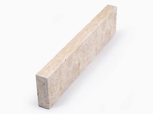 Travertin Rasenkante Toledo braun-beige 100 x 25 x 8  - für Terrassen und Garten