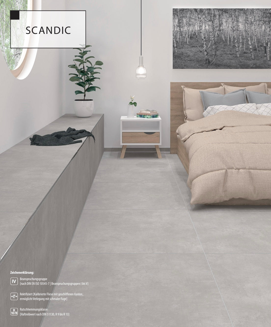 Feinsteinzeug Scandic - Interbau Deutschland - Format 60X60cm - 5 Farben