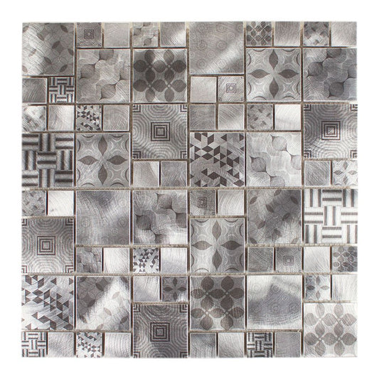 Mosaik Fliesen - Titanio argento Netz 30x30cm