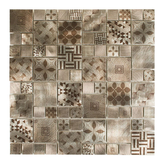 Mosaik Fliesen - Titanio bronzo Netz 30x30cm