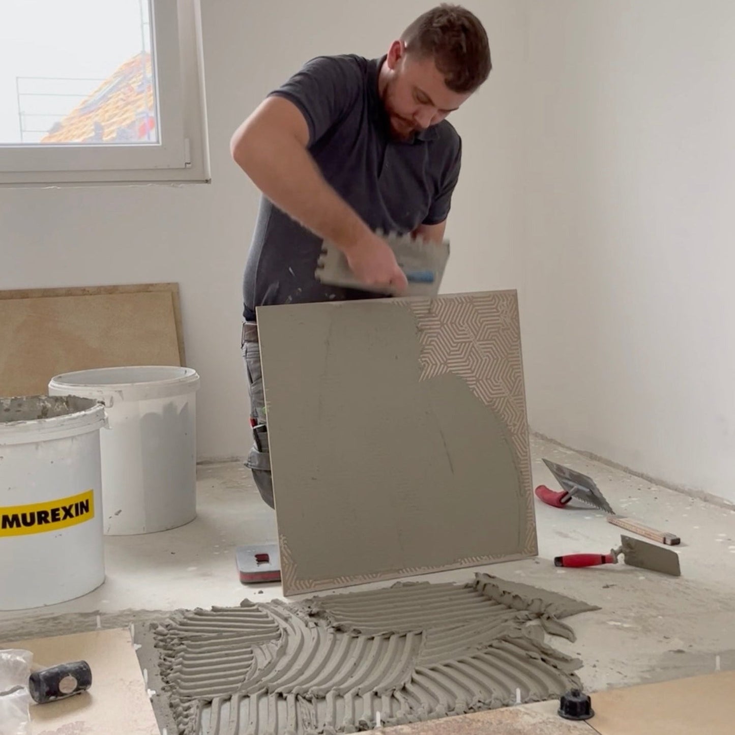 Flex-KLEBEMÖRTEL Grau KGF 65 Murexin 25Kg - Kleber für Fliesen bis 60X60cm Format