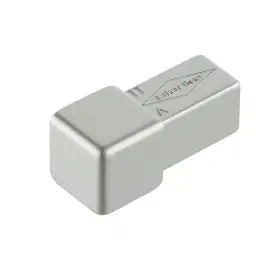 Eckverbinder - Abschlussschiene 4-eckig Edelstahl natur und gebürstet 2.5m - Quadratprofil