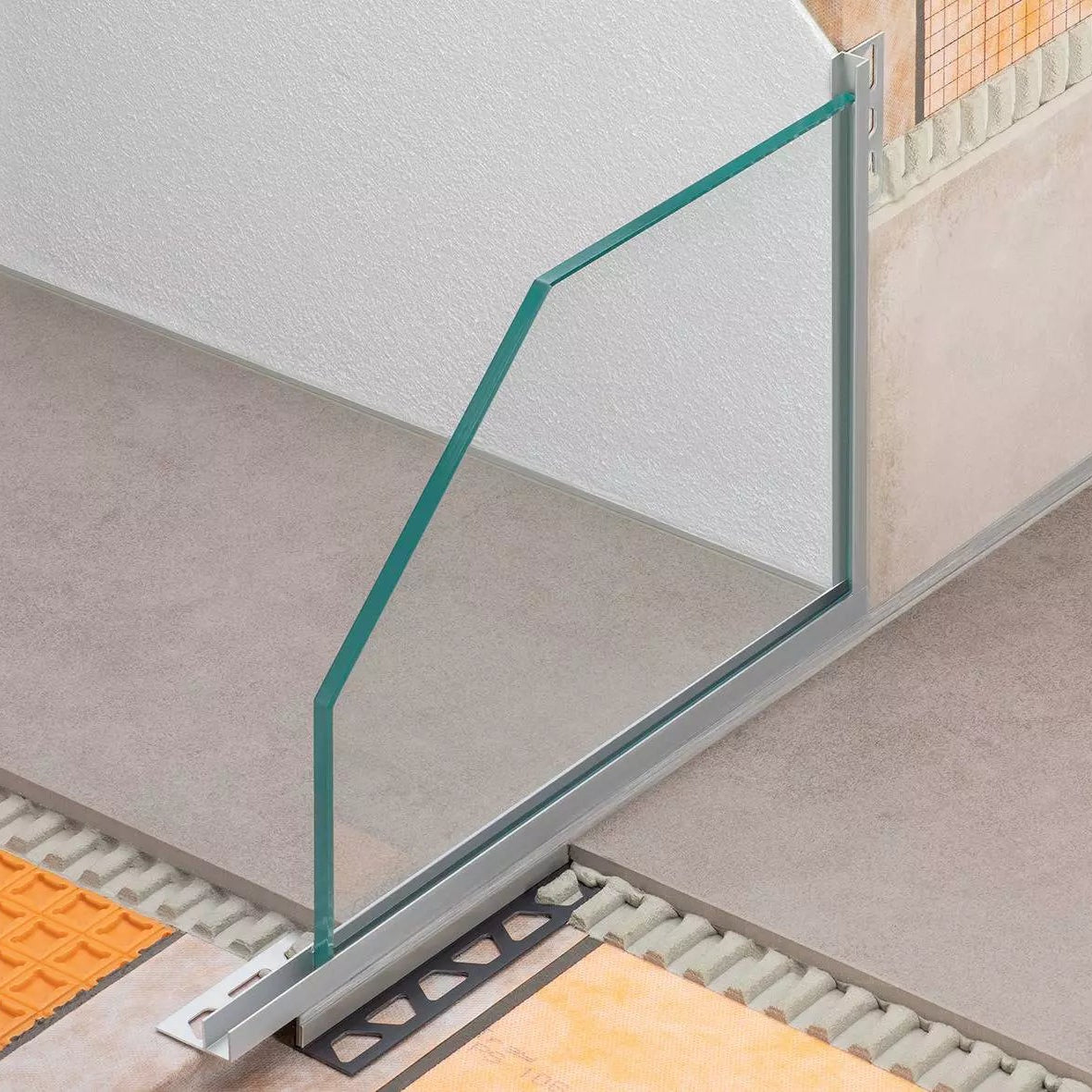 Deco-SG - Schlüter U-Aufnahmeprofil für Glaswände in der Dusche Länge=2.5m