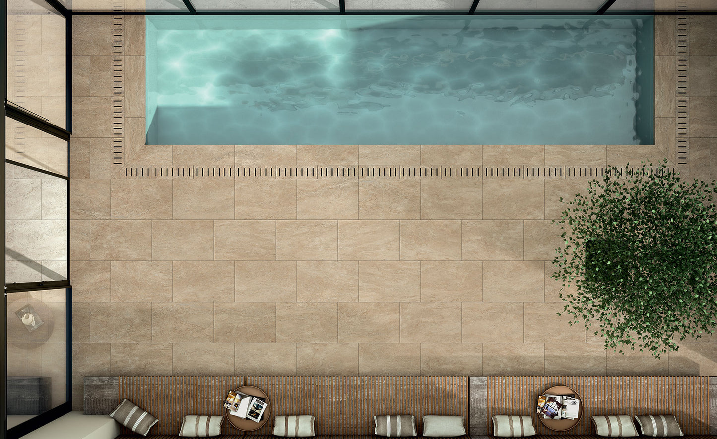 Thermae NovaBell Italien -Outdoor Platten für Außenbereich Treppen und  Pools