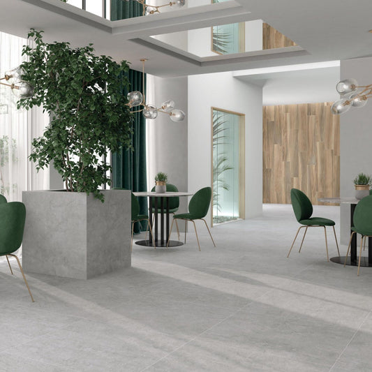 Feinsteinzeug Devon silver 60X120cm Zement-Optik