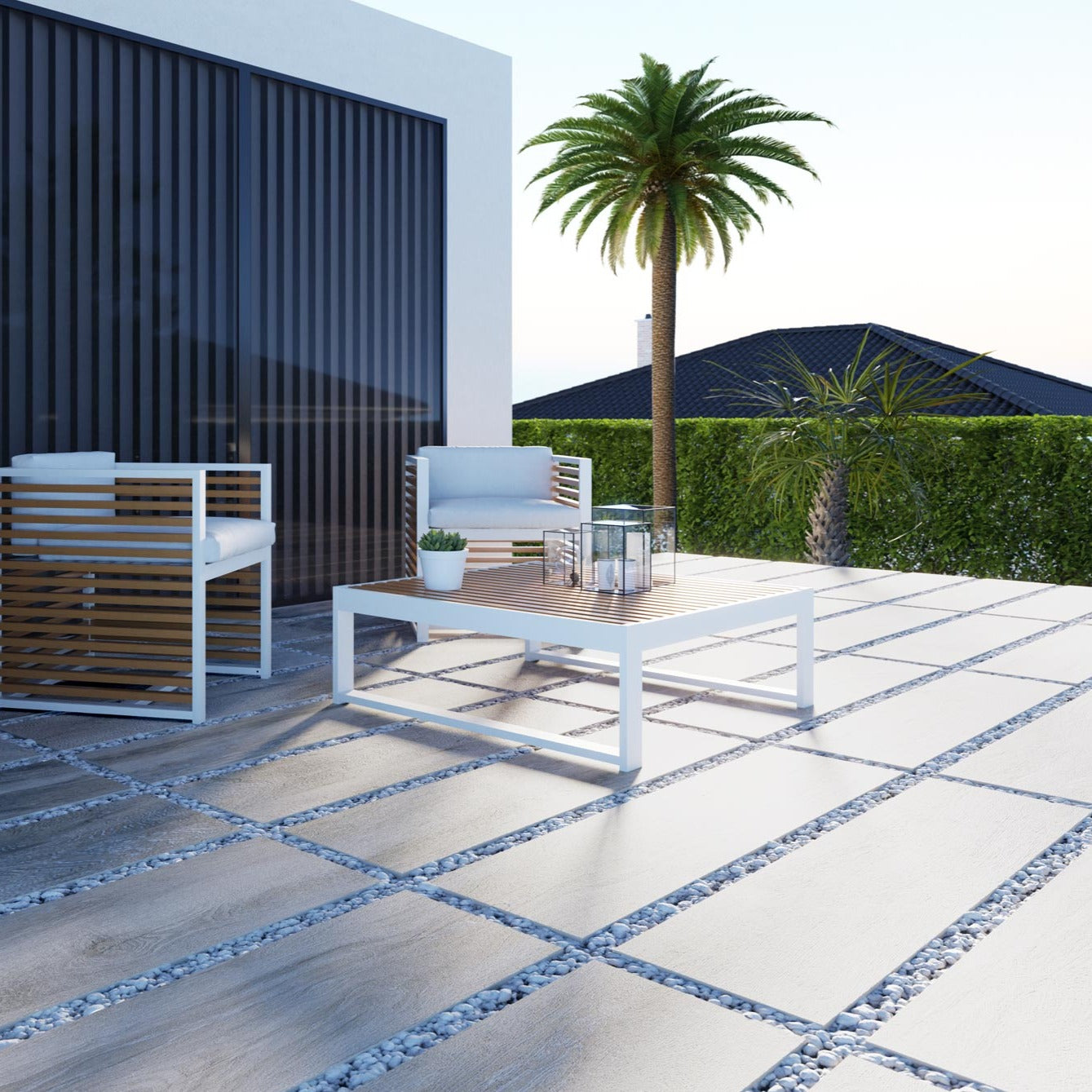 Terrassenplatten Holz-Optik Format 30X120.5X2cm