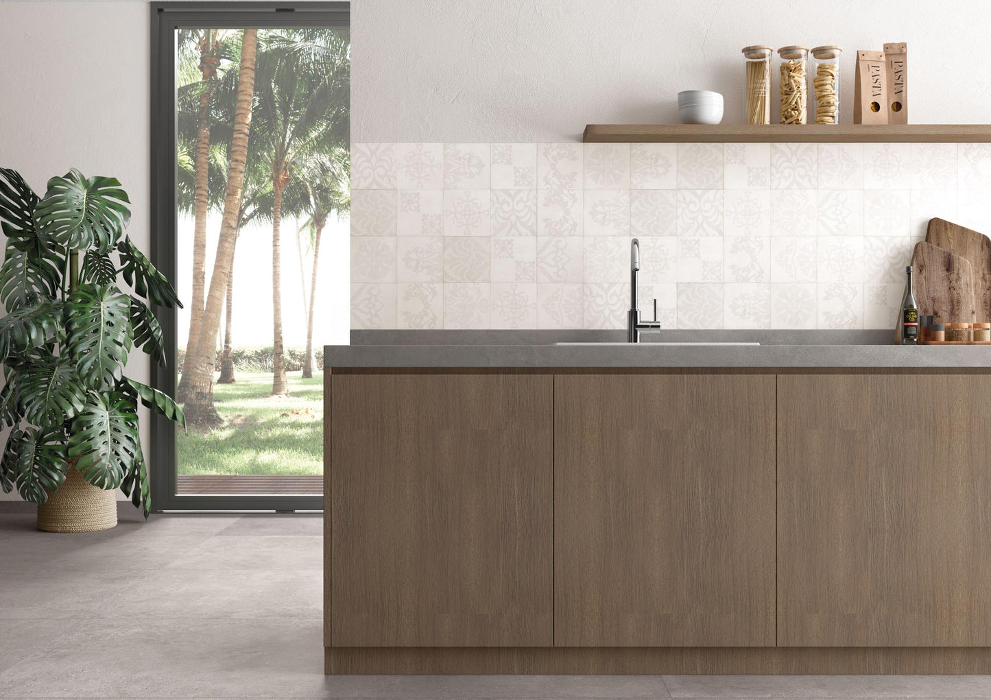 Integra White Tau Ceramica Stein-Optik 60X60X1cm weiss