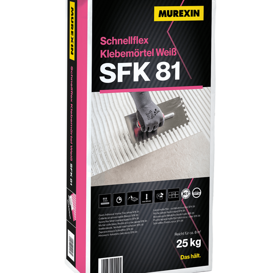 Schnellflex Klebemörtel Weiß SFK 81 Murexin - Naturstein Kleber