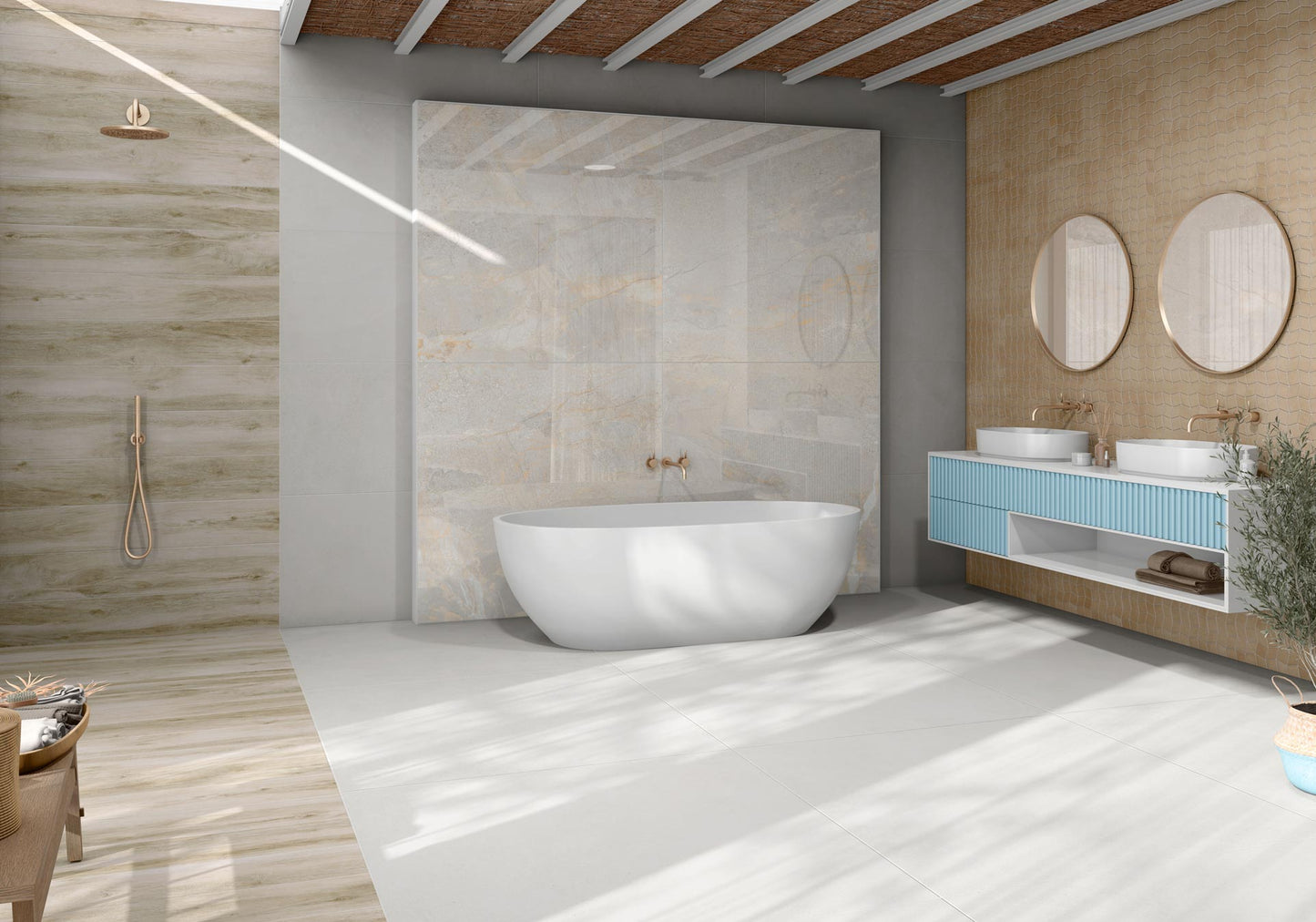 Integra White Tau Ceramica Stein-Optik 60X60X1cm weiss