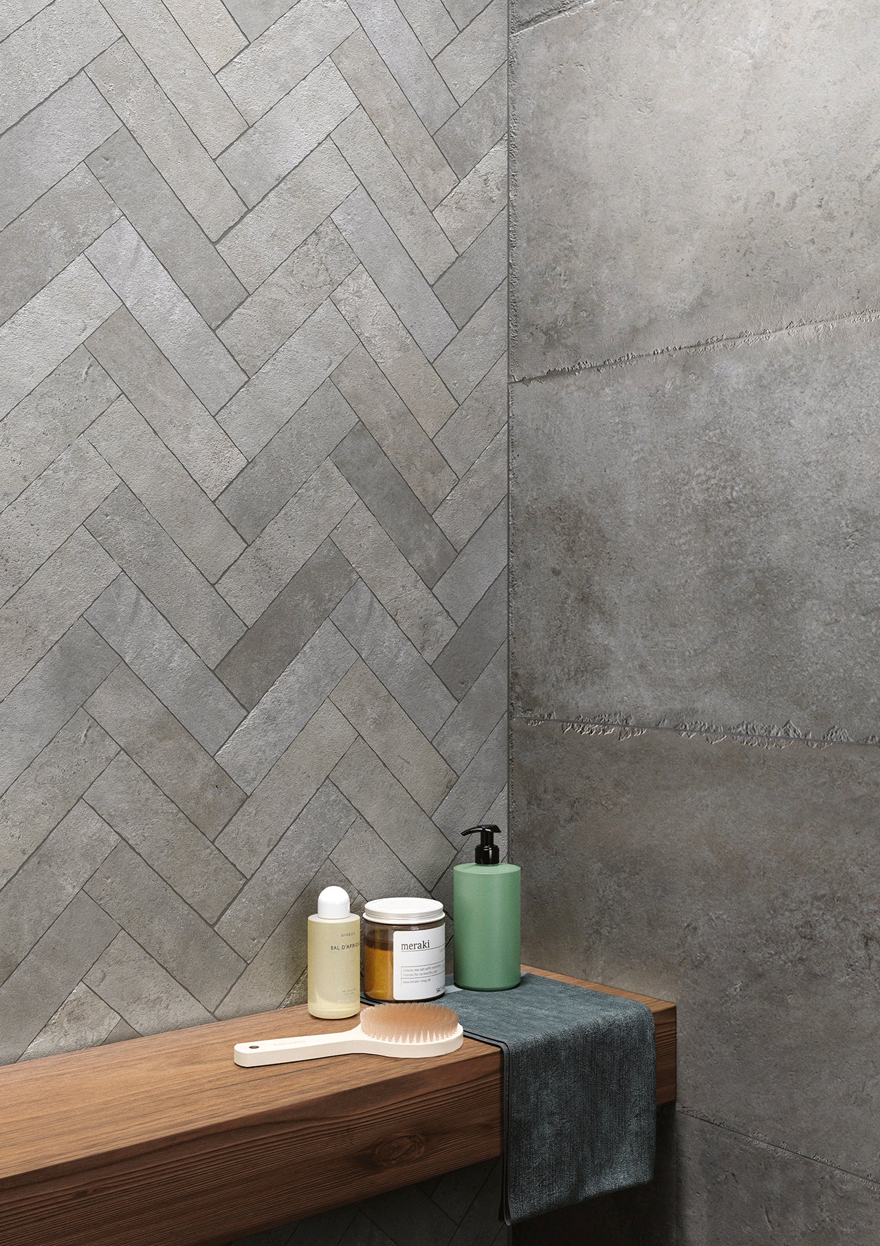 Castelli vanilla - Fliesen Steinoptik von Isla Tiles Italien - römischer Verband