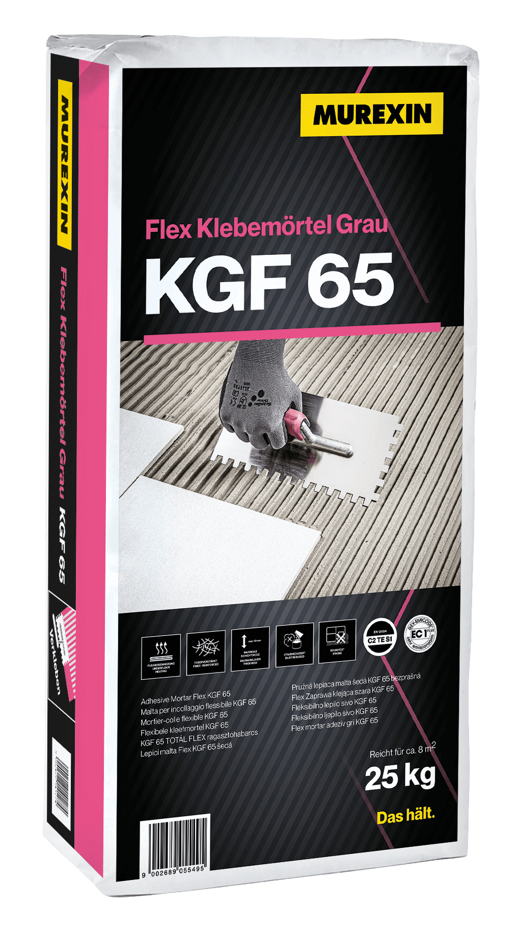 Flex-KLEBEMÖRTEL Grau KGF 65  Murexin 25Kg - Kleber für Fliesen bis 60X60cm Format