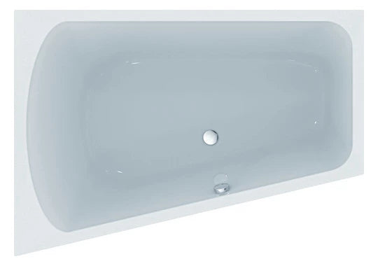 Acryl-Einbau-Badewanne weiß 170x120x46,5cm Sanibel Trapez links