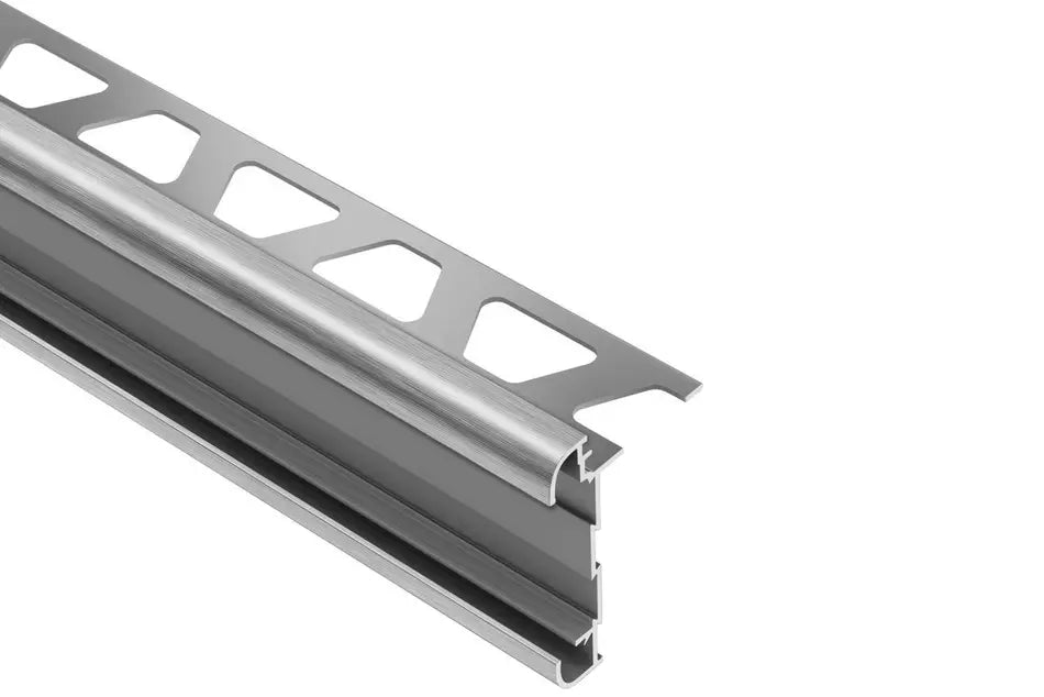 Angle end profile, shiny stainless steel 3m 