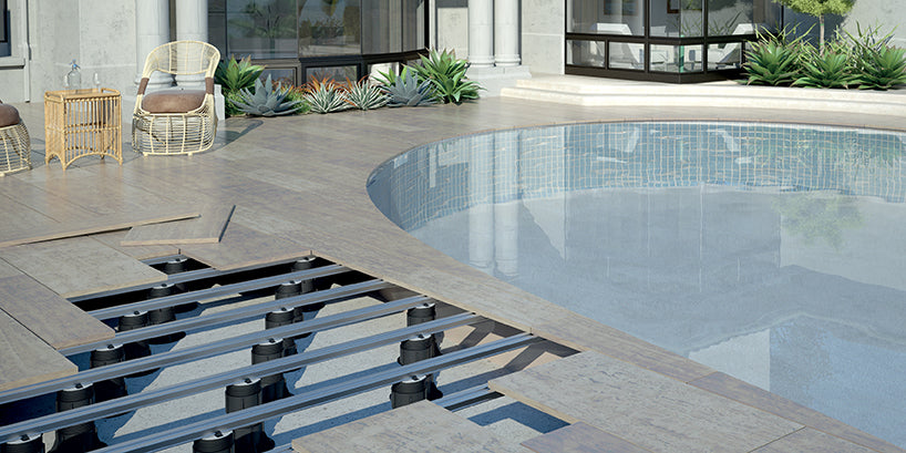 Zubehör für Montage von Platten, WPC und Holz auf Aluminium-Balken -Eterno