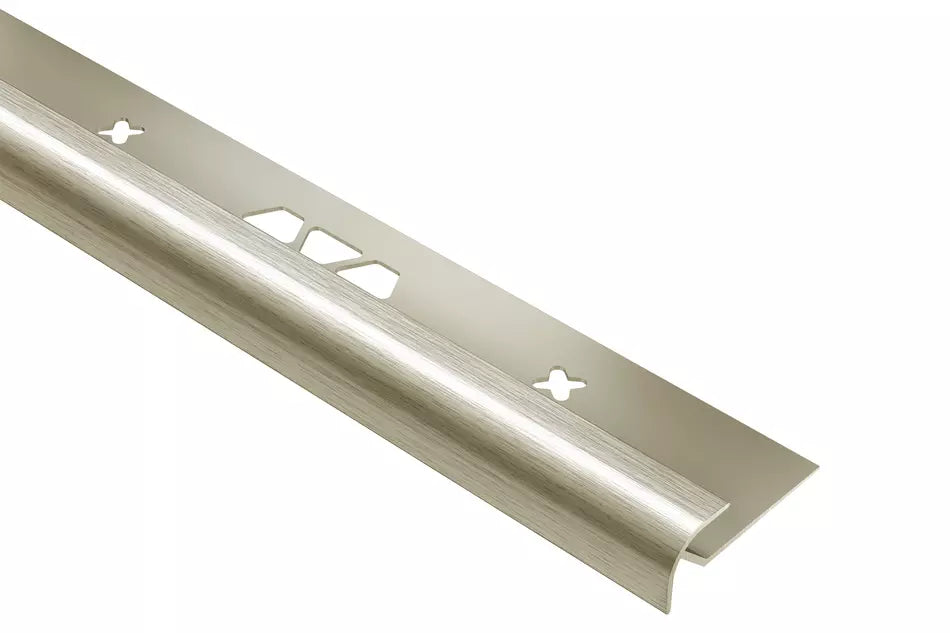 Angle end profile, shiny stainless steel 3m 