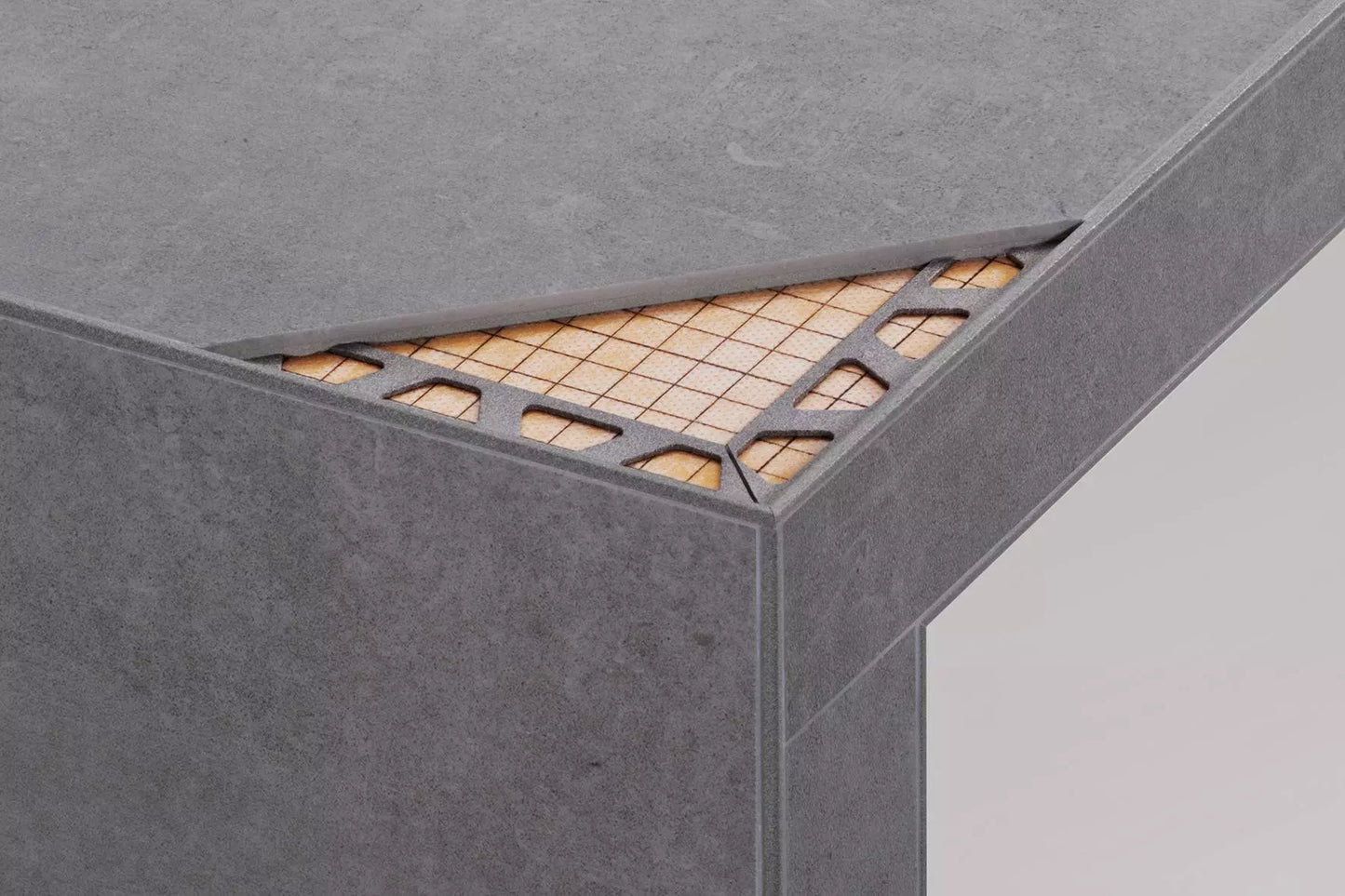 Angle end profile, shiny stainless steel 3m 