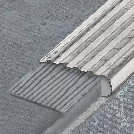 Angle end profile, shiny stainless steel 3m 