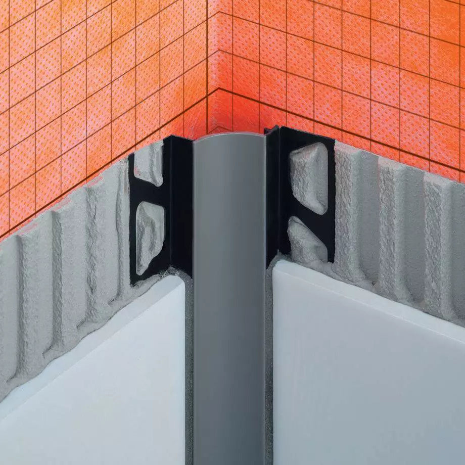 Angle end profile, shiny stainless steel 3m 