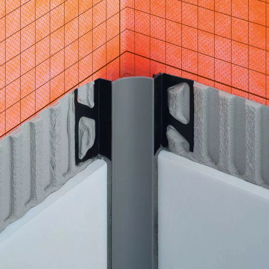 Angle end profile, shiny stainless steel 3m 